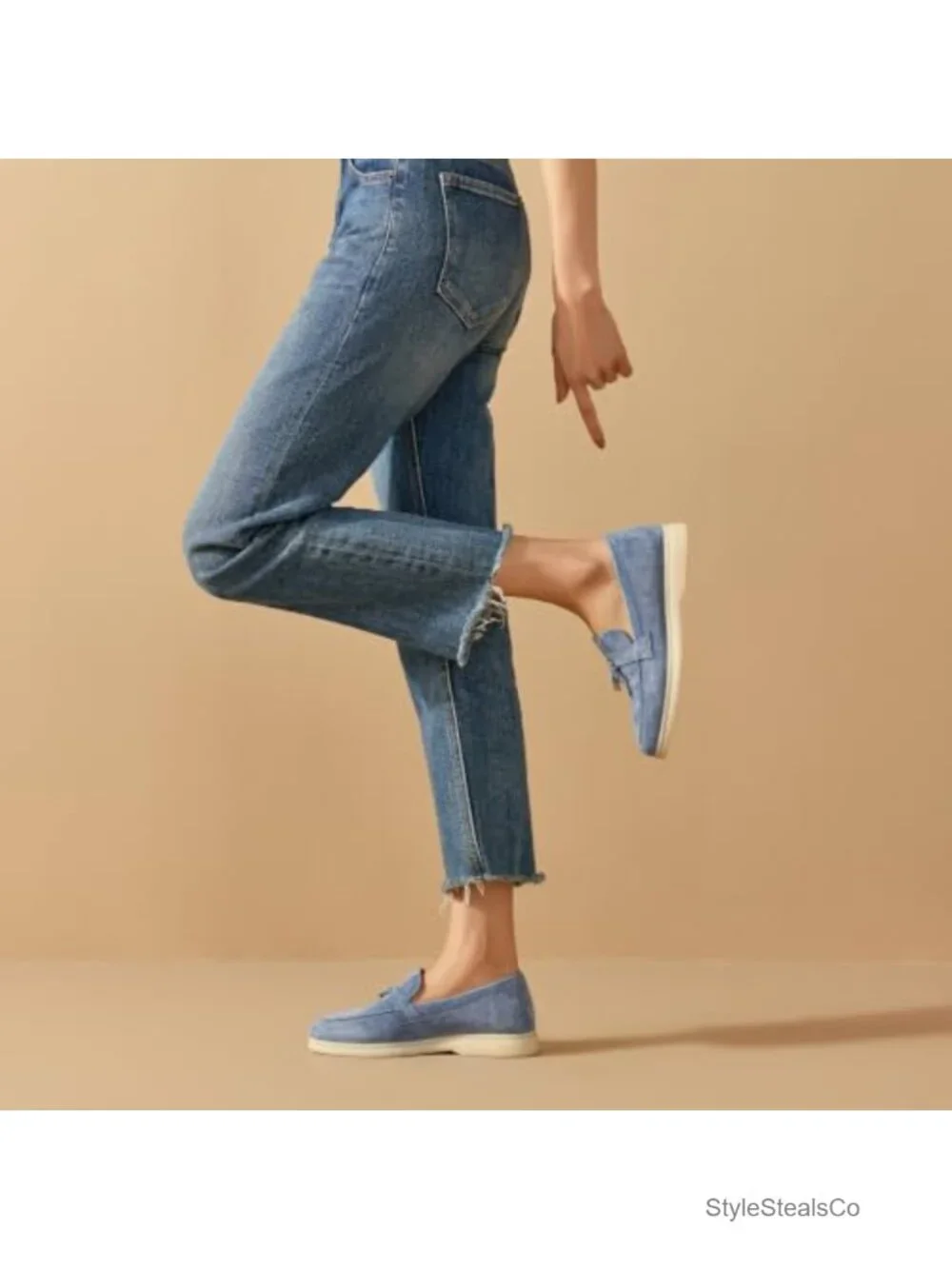 Suede Loafer Flats Slip On Penny Loafers Work Shoes